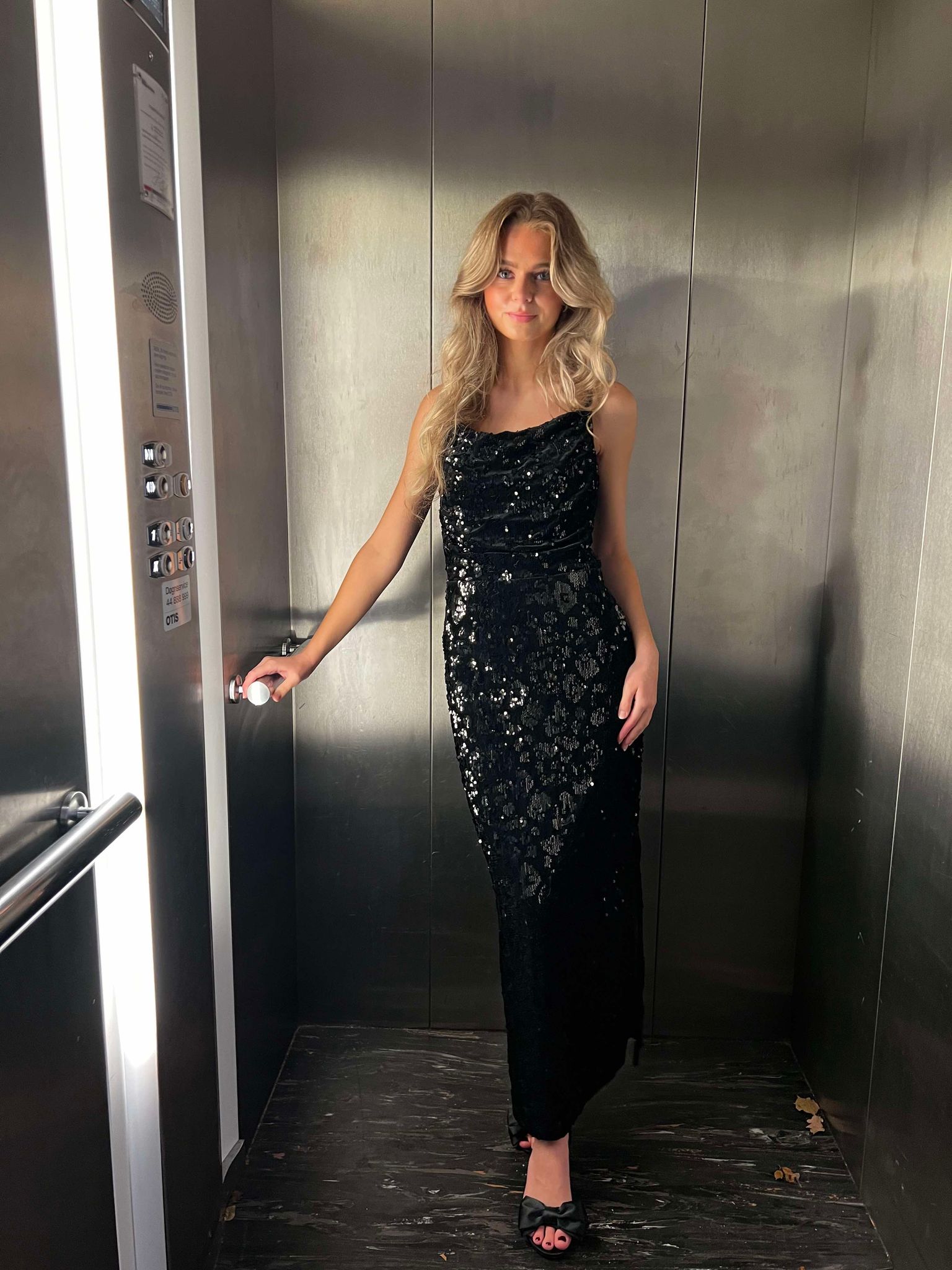 OBJEMINE Long Dress - Black